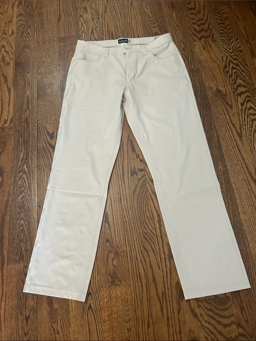 Men's Cream Straight-Leg Chinos by Eddie Bauer